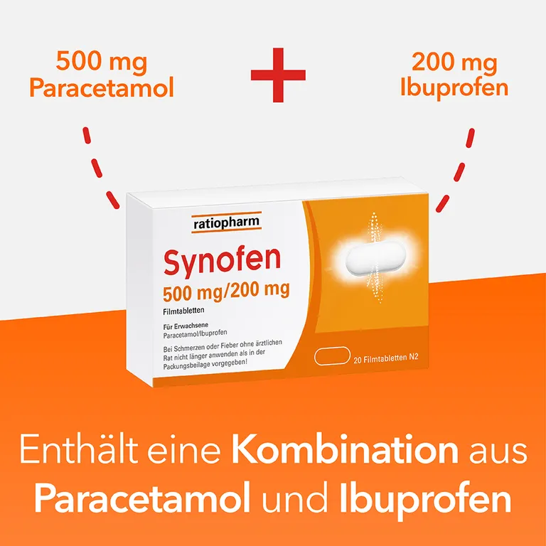 shopapotheke Synofen - mit Ibuprofen und Paracetamol - Jetzt 20% mit dem Code "synofen20" sparen* Bis zu 65% Rabatt