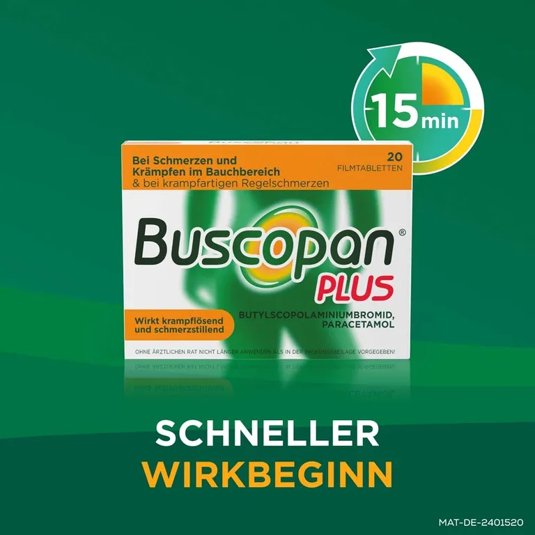 shopapotheke Buscopan Plus bei Bauchschmerzen und Regelschmerzen - Jetzt 10% mit dem Code nattermann10 sparen* Nur noch ein Tag übrig