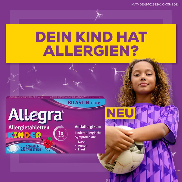 shopapotheke Allegra® Allergietabletten für Kinder – Schmelztabletten 20 St Neuheiten