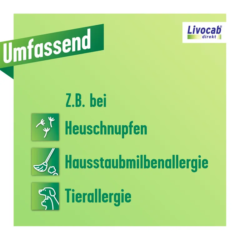 shopapotheke Livocab direkt Augentropfen bei Allergien z.B. Heuschnupfen Hausstaubmilben- oder Tierallergie Kauf eins, bekomm eins gratis