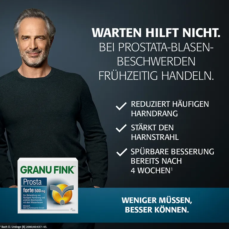 shopapotheke GRANU FINK® Prosta forte 500 mg - Jetzt 10% mit dem Code perrigo10 sparen* 2025