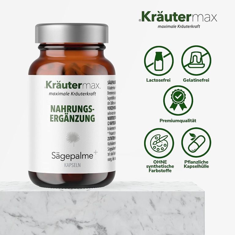 shopapotheke Kräutermax Sägepalme plus Brennnessel und Kürbiskern Kapseln Meist gekauft