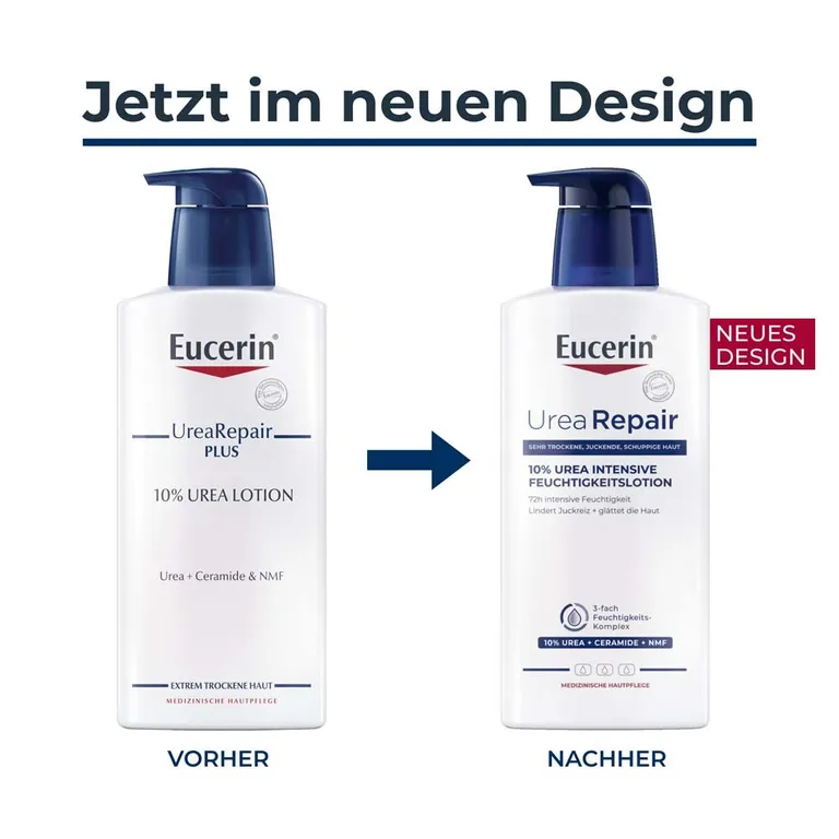 shopapotheke Eucerin® UreaRepair 10% Urea Intensive Feuchtigkeitslotion – Körperlotion für sehr trockene bis extrem trockene Haut - Jetzt 20% sparen mit Code "eucerin20" + Eucerin AtopiControl Hydro-Lotion 20ml GRATIS Begrenztes Angebot