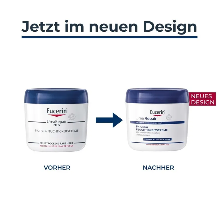shopapotheke Eucerin® UreaRepair 5% Urea Feuchtigkeitscreme – Pflegecreme für trockene bis sehr trockene Haut - Jetzt 20% sparen mit Code "eucerin20" + Eucerin AtopiControl Hydro-Lotion 20ml GRATIS Zeitlich begrenztes Angebot