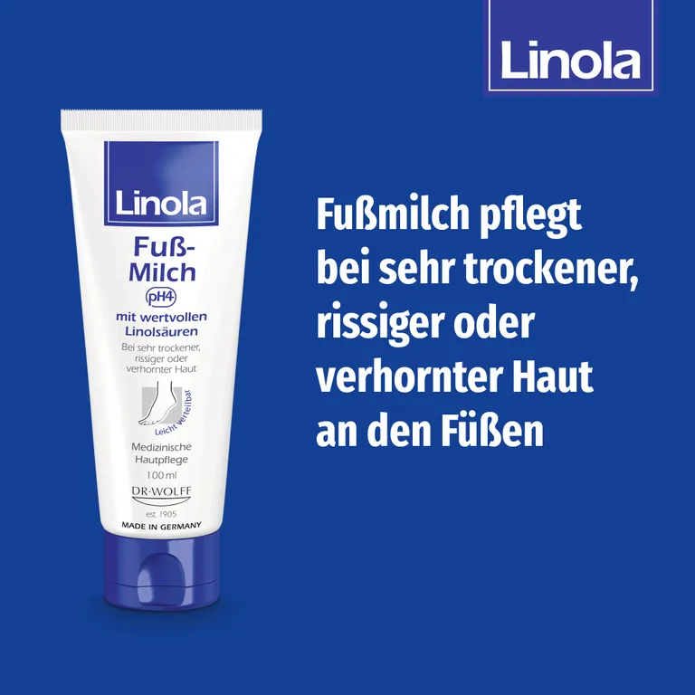 shopapotheke Linola Fuß-Milch - Fußcreme für sehr trockene rissige oder verhornte Füße Blitzangebot