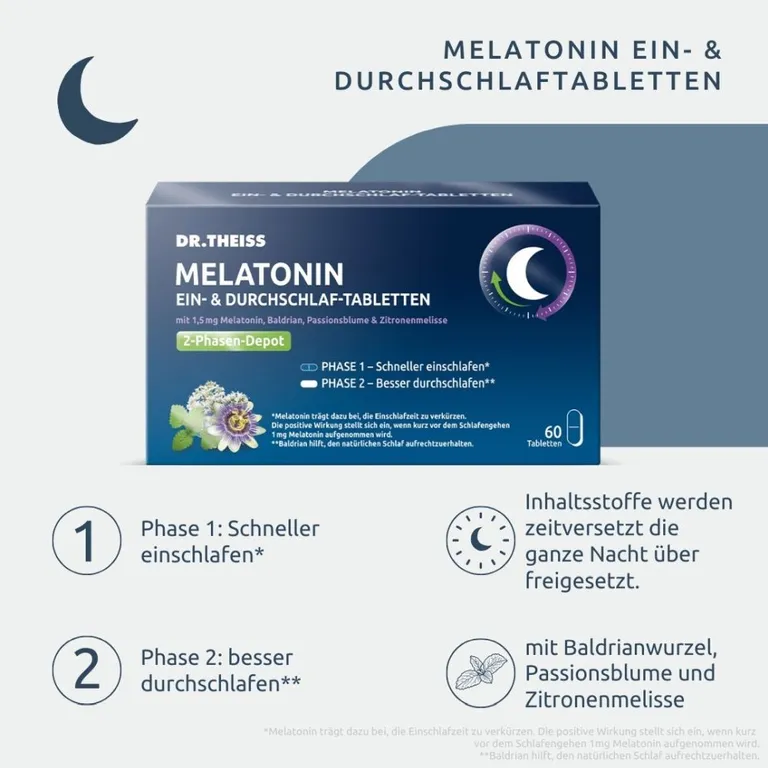 shopapotheke DR. THEISS MELATONIN EIN-& DURCHSCHLAF-TABLETTEN Bis zu 55% Rabatt