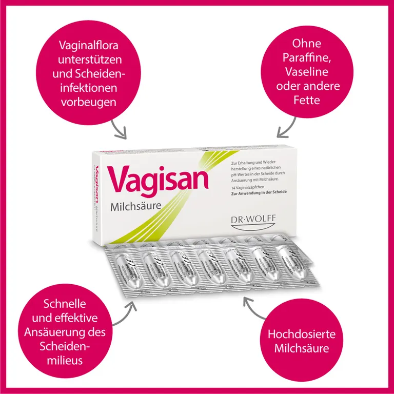 shopapotheke Vagisan Milchsäure: Zäpfchen zur Stabilisierung des natürlichen vaginalen pH-Werts Günstiger Verkauf