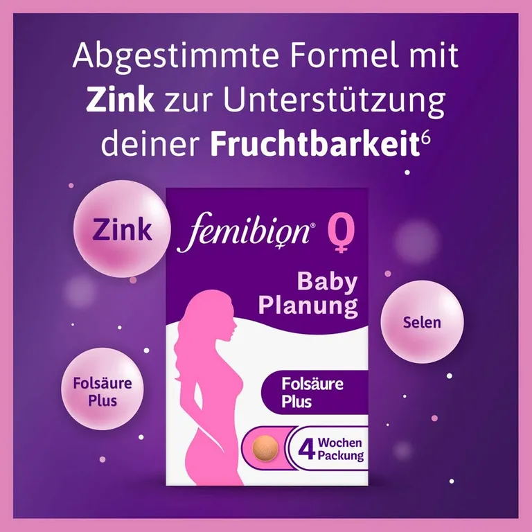 shopapotheke Femibion® 0 BabyPlanung Nahrungsergänzungsmittel mit Folsäure Plus² - Jetzt 10% mit Code "Fem10" sparen* Blitzverkäufe