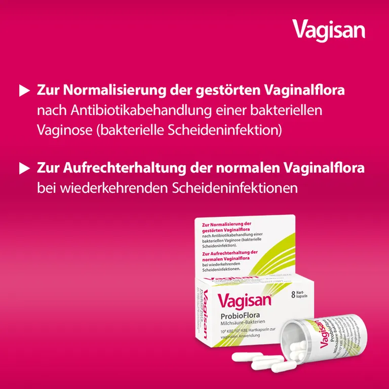 shopapotheke Vagisan ProbioFlora Milchsäure-Bakterien: Vaginalkapseln zum Aufbau der Scheidenflora und Wiederherstellung des natürlichen vaginalen pH-Werts Günstig kaufen