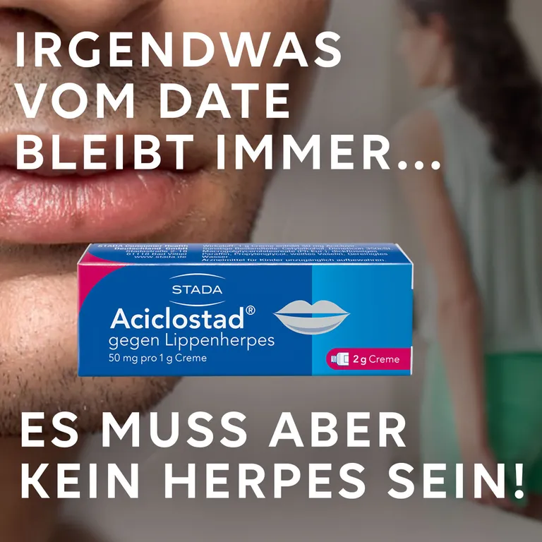 shopapotheke Aciclostad® Creme gegen Lippenherpes hemmt die Viren-Vermehrung und lindert wirksam Schmerzen und Juckreiz JETZT KAUFEN
