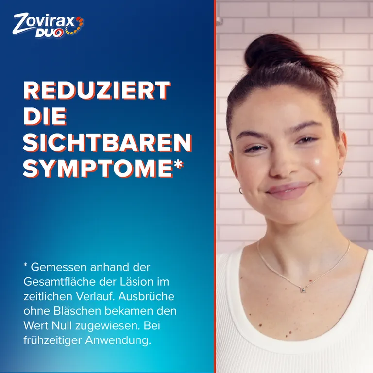 shopapotheke Zovirax Duo Creme bei Lippenherpes. 5 % Aciclovir 1 % Hydrocortison. 2 g Tube Bis zu 50% Rabatt