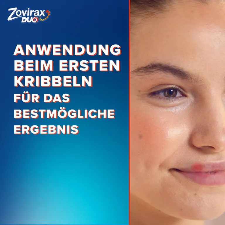 shopapotheke Zovirax Duo Creme bei Lippenherpes. 5 % Aciclovir 1 % Hydrocortison. 2 g Tube Bis zu 50% Rabatt