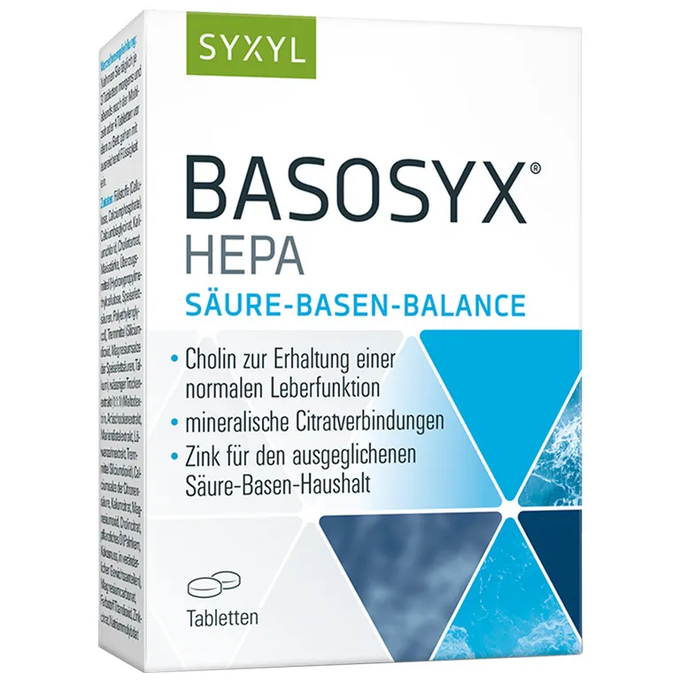 shopapotheke SYXYL BASOSYX® HEPA mit Cholin unterstützt die Leberfunktion zu erhalten