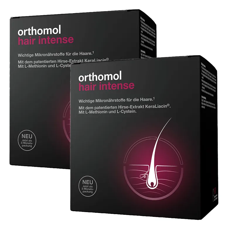 shopapotheke Orthomol Hair Intense - Mikronährstoffe für schönes Haar - mit Biotin Kupfer Zink und dem patentierten KeraLiacin - Kapseln