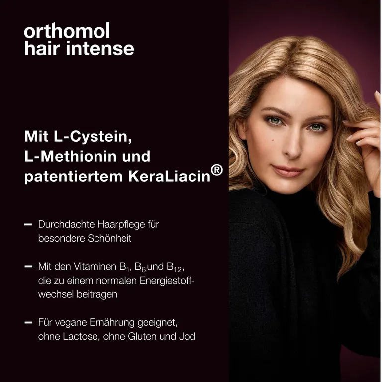 shopapotheke Orthomol Hair Intense - Mikronährstoffe für schönes Haar - mit Biotin Kupfer Zink und dem patentierten KeraLiacin - Kapseln Osterangebot