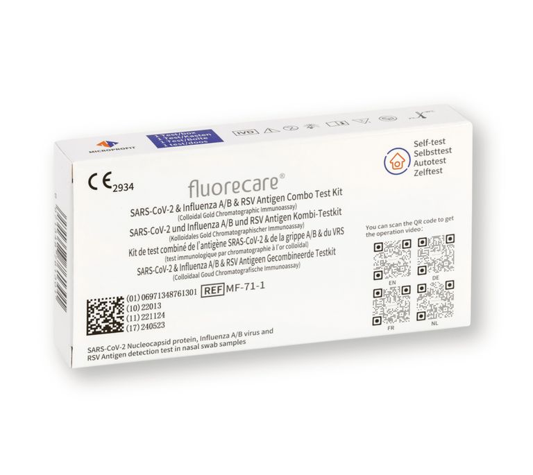 shopapotheke Fluorecare Kombitest SARS-CoV-2 & Influenza A/B & RSV + Gratis BLT Desinfektionsmittel Letzte 2 Tage