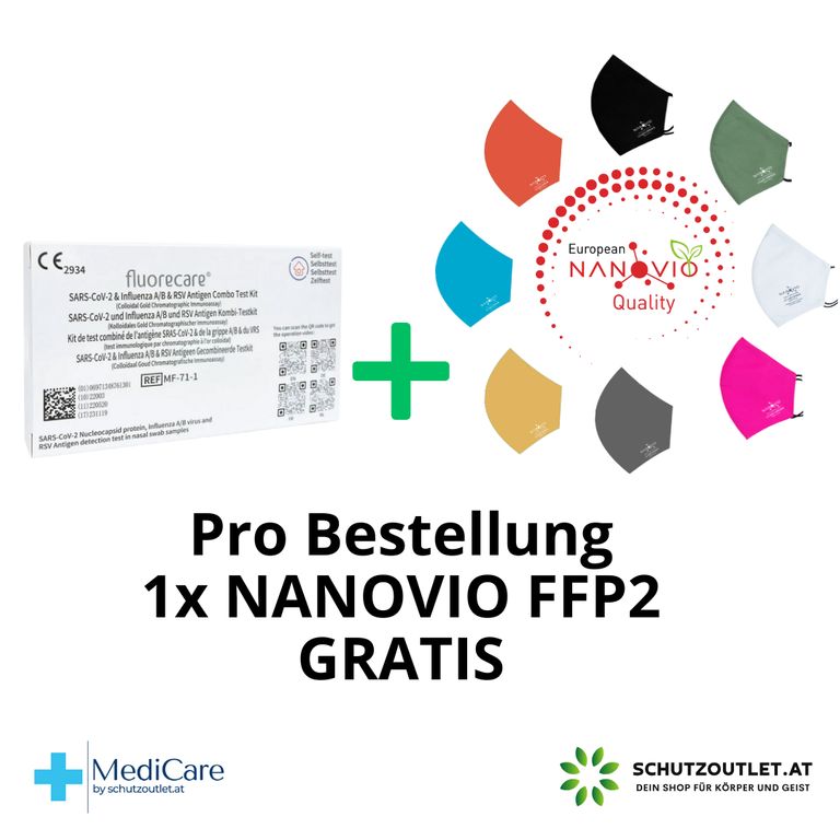 shopapotheke fluorecare® 4in1 SARS-CoV-2 Influenza A/B & RSV Combo-Schnelltest Discount Store für neue Produkte