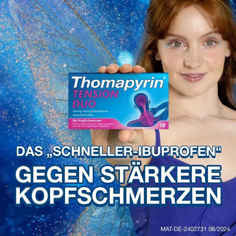 shopapotheke Thomapyrin TENSION DUO bei Kopfschmerzen: Ibuprofen/Coffein Clearance-Verkauf
