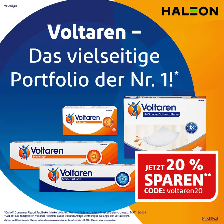 shopapotheke Voltaren Dolo 25mg Tabletten Schmerztabletten gegen Rückenschmerzen Kostenloser Versand international