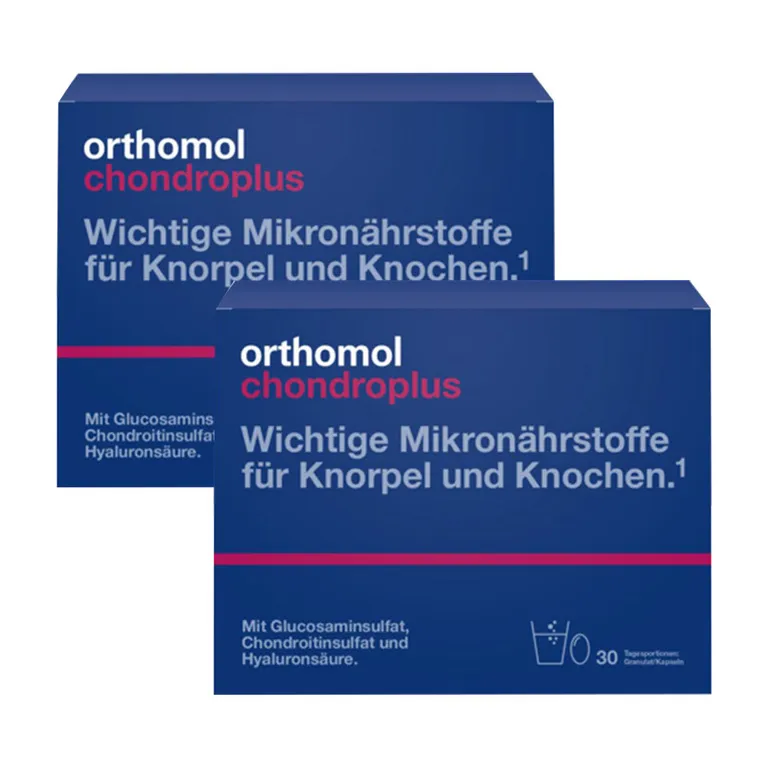shopapotheke Orthomol chondroplus - Nährstoffe für Knorpel und Knochen - mit Glucosamin- Chondroitinsulfat und Hyaluronsäure - Granulat/Kapseln Black Friday Preise