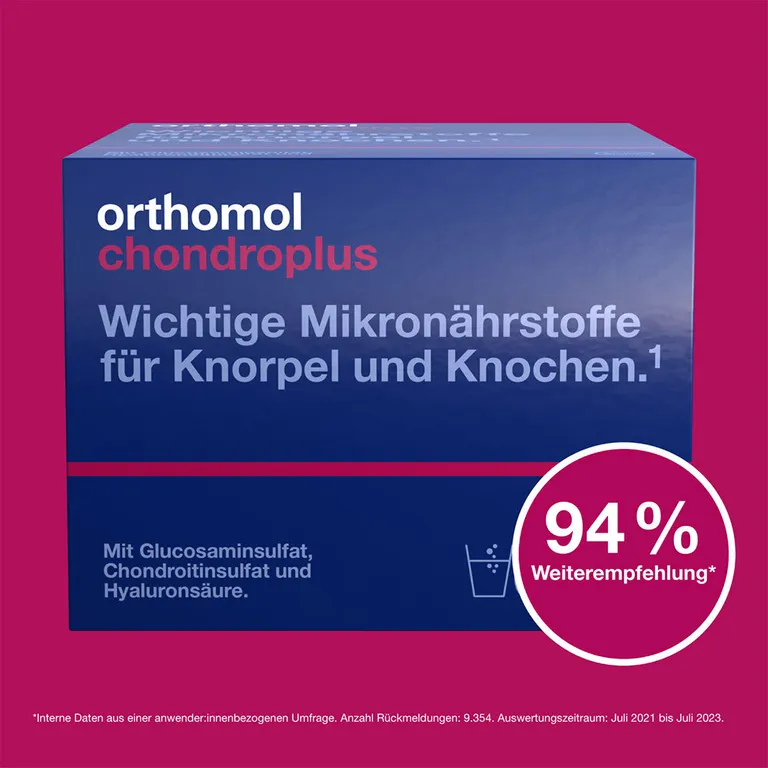 shopapotheke Orthomol chondroplus - Nährstoffe für Knorpel und Knochen - mit Glucosamin- Chondroitinsulfat und Hyaluronsäure - Granulat/Kapseln Black Friday Preise