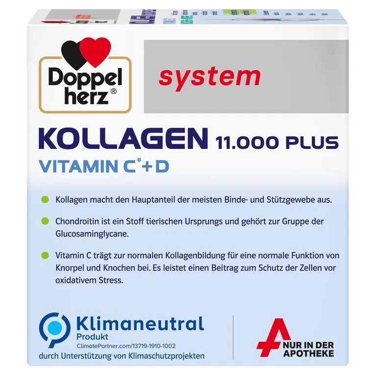 shopapotheke Doppelherz® system KOLLAGEN 11.000 PLUS 50% Rabatt für begrenzte Zeit