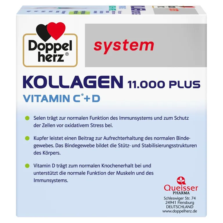 shopapotheke Doppelherz® system KOLLAGEN 11.000 PLUS 50% Rabatt für begrenzte Zeit