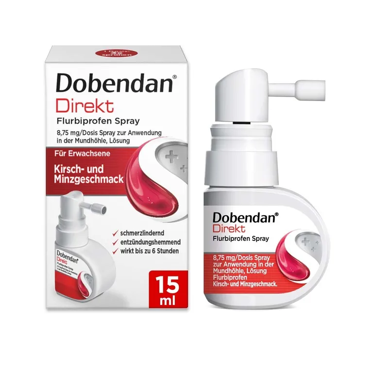 shopapotheke Dobendan Direkt Spray gegen Halsschmerzen mit Kirsch- und Minzgeschmack - Jetzt 10% mit dem Code "reckitt10" sparen* Fabrikpreis