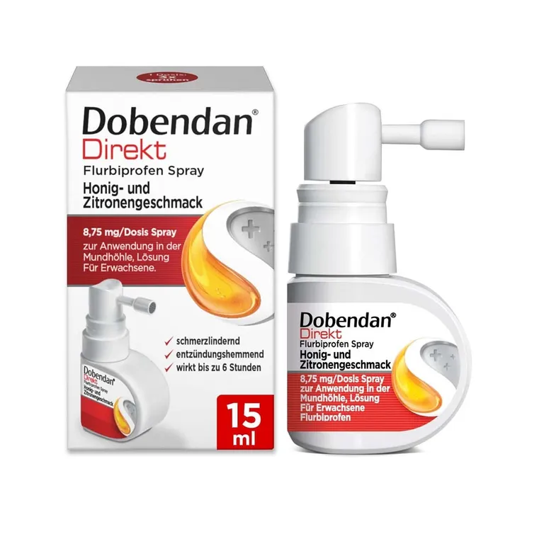 shopapotheke Dobendan Direkt Spray gegen Halsschmerzen mit Honig- und Zitronengeschmack - Jetzt 10% mit dem Code "reckitt10" sparen*