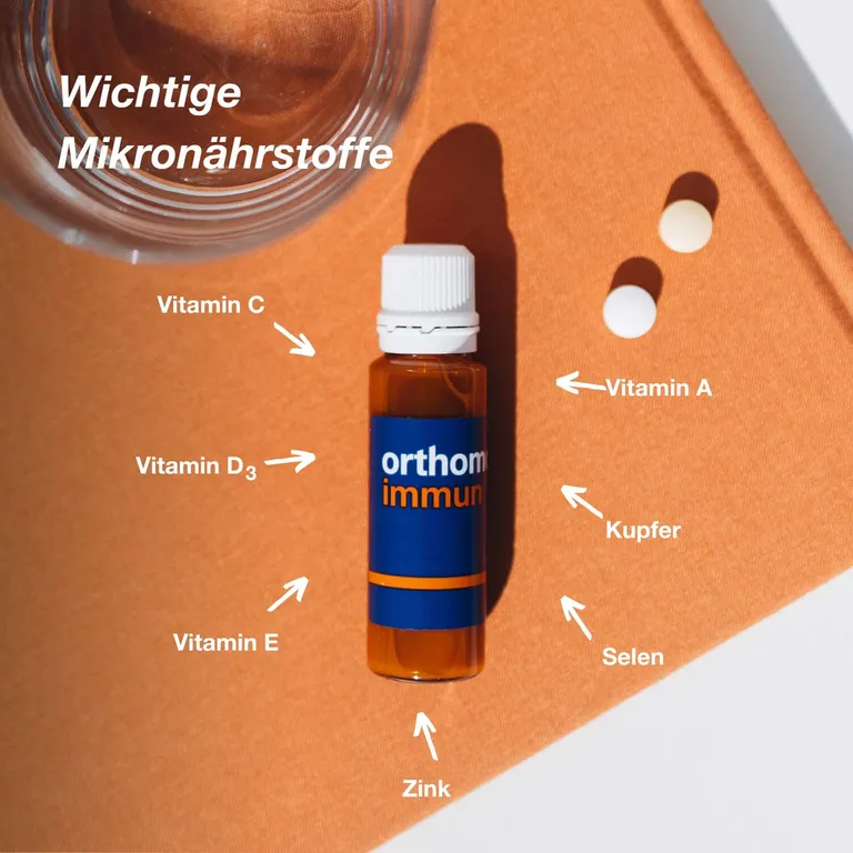 shopapotheke Orthomol Immun - Mikronährstoffe zur Unterstützung des Immunsystems - mit Vitamin C Vitamin D und Zink - Trinkampullen/Tabletten Bestseller