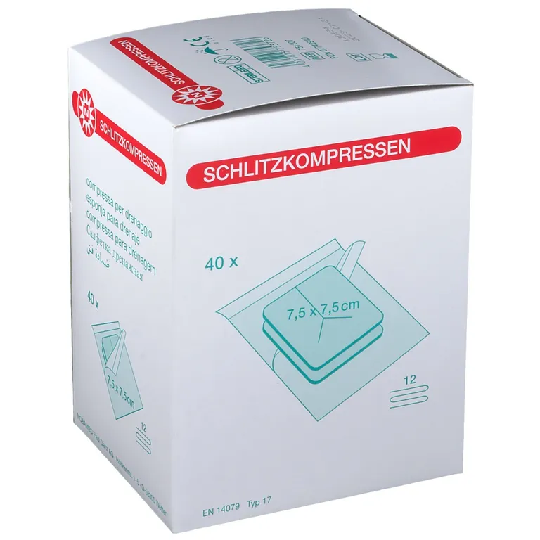 shopapotheke NOBAMED® SCHLITZOMPRESSEN 12fach 7 5 x 7 5 cm steril zollfrei