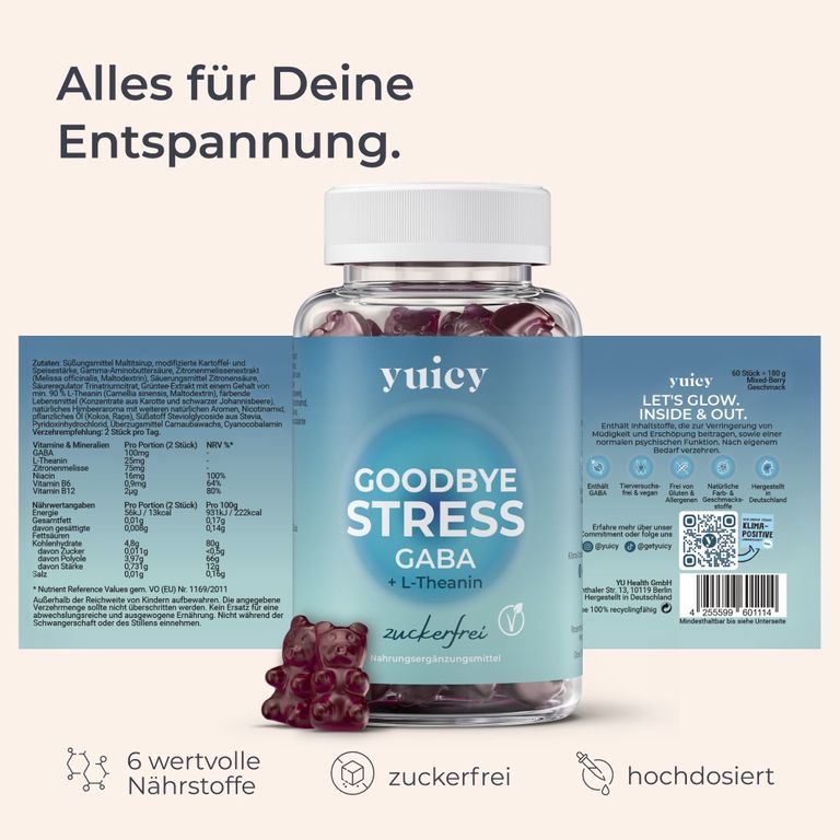 shopapotheke yuicy® Good Bye Stress gummies- für mehr Entspannung Fabrikverkauf
