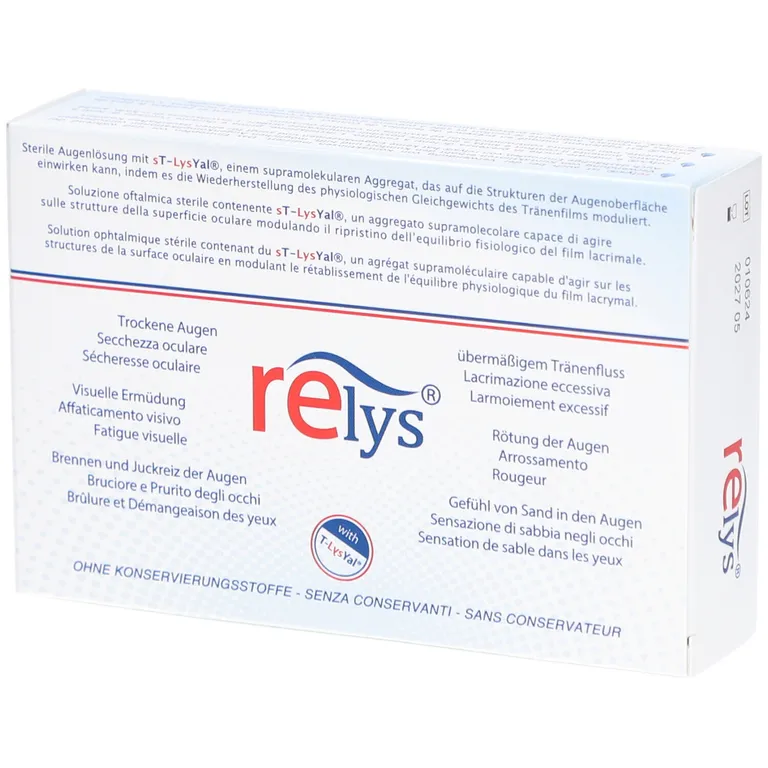 shopapotheke RELYS®: Die 1. Augentropfen mit dem Supramolekül sT-LysYal® Fabrikpreis
