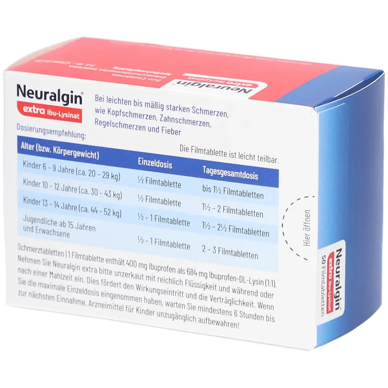 shopapotheke Neuralgin® extra Ibu Lysinat Filmtabletten Sonderangebot
