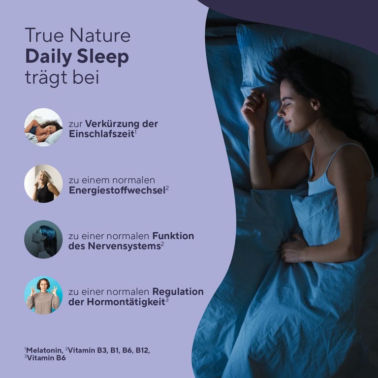 shopapotheke TRUE NATURE® Daily Sleep Schlafkapseln - Premium Schlaf-Komplex mit Melatonin Lagerräumung