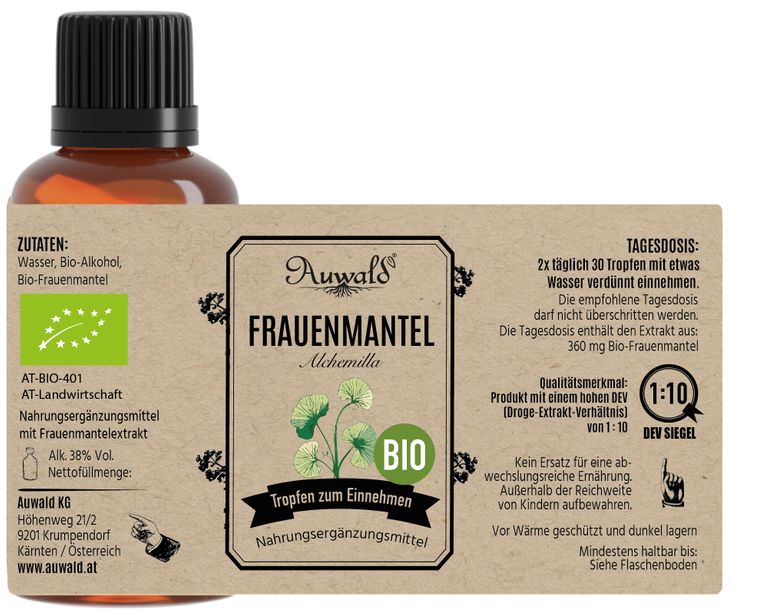 shopapotheke Auwald - Frauenmantel Tinktur (Extrakt Tropfen Auszug) Wochenangebot