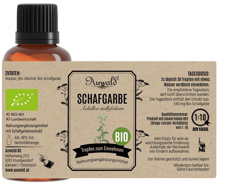 shopapotheke Auwald - Schafgarbe Tinktur (Extrakt Tropfen Auszug) Bis zu 60% Rabatt