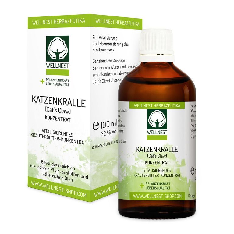 shopapotheke Bio Katzenkralle Konzentrat Wellnest Urtinktur Verkauf