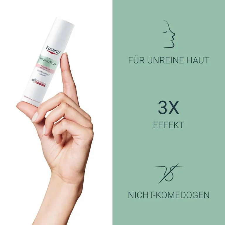 shopapotheke Eucerin® Dermopure Triple Effect Serum – Gesichtsserum gegen unreine Haut Pickelmale und glänzende Haut nicht komedogen - Jetzt 20% sparen mit Code "eucerin20" Letzter Tag