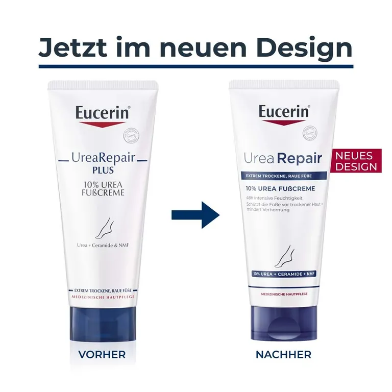 shopapotheke Eucerin® UreaRepair 10% Urea Fußcreme – Intensive Pflege und Feuchtigkeit für trockene bis extrem trockene Füße - Jetzt 20% sparen mit Code "eucerin20" + Eucerin AtopiControl Hydro-Lotion 20ml GRATIS Discount Store für neue Produkte