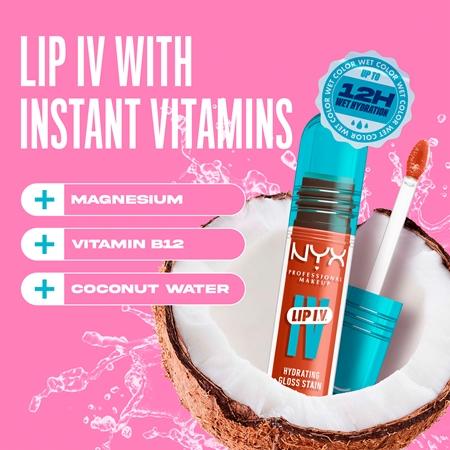 NYX Professional Makeup NYX Professional Makeup Lip IV langlebiger Lipgloss mit feuchtigkeitsspendender Wirkung Weihnachtsangebot