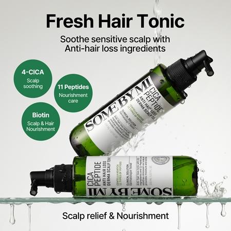 Some By Mi Some By Mi Cica Peptide Derma Scalp Tonic feuchtigkeitsspendendes Tonikum mit ernährender Wirkung gegen Haarausfall zollfrei