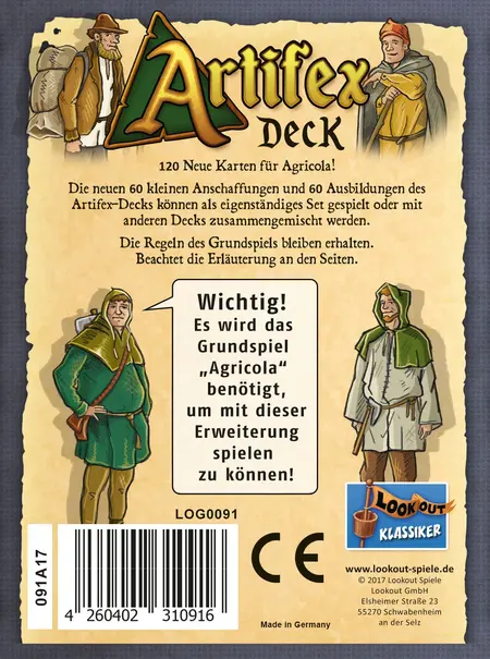 spieleoffensive Agricola - Artifex-Deck Erweiterung Begrenztes Angebot