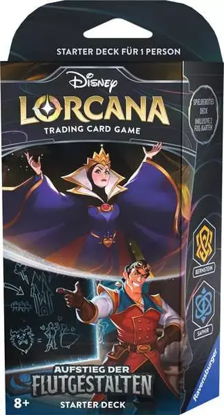 spieleoffensive Disney Lorcana: Set 2 - Aufstieg der Flutgestalten: Starter Deck Bernstein und Saphir Begrenzte Freigabe