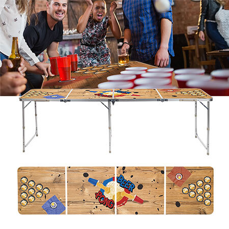 spieleoffensive Höhenverstellbarer Bier-Pong Tisch (exklusives Design) Clearance-Verkauf