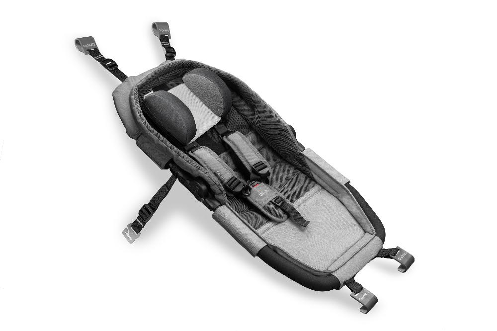babymarkt Kinderfahrradanhänger Kidgoo2 Steel Grey Kollektion 2023 inklusive Hängematte Plus Limited Edition Theraline Super Sparpreis