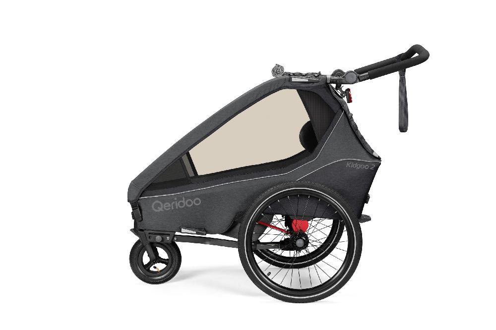 babymarkt Kinderfahrradanhänger Kidgoo2 Steel Grey Kollektion 2023 inklusive Hängematte Plus Limited Edition Theraline Super Sparpreis