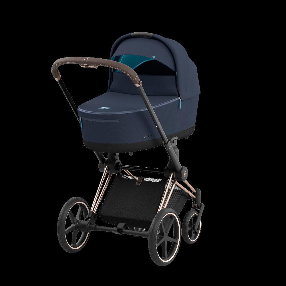 babymarkt Kombikinderwagen Priam Rosegold Dark Navy Conscious Collection Kostenlose Rückgabe