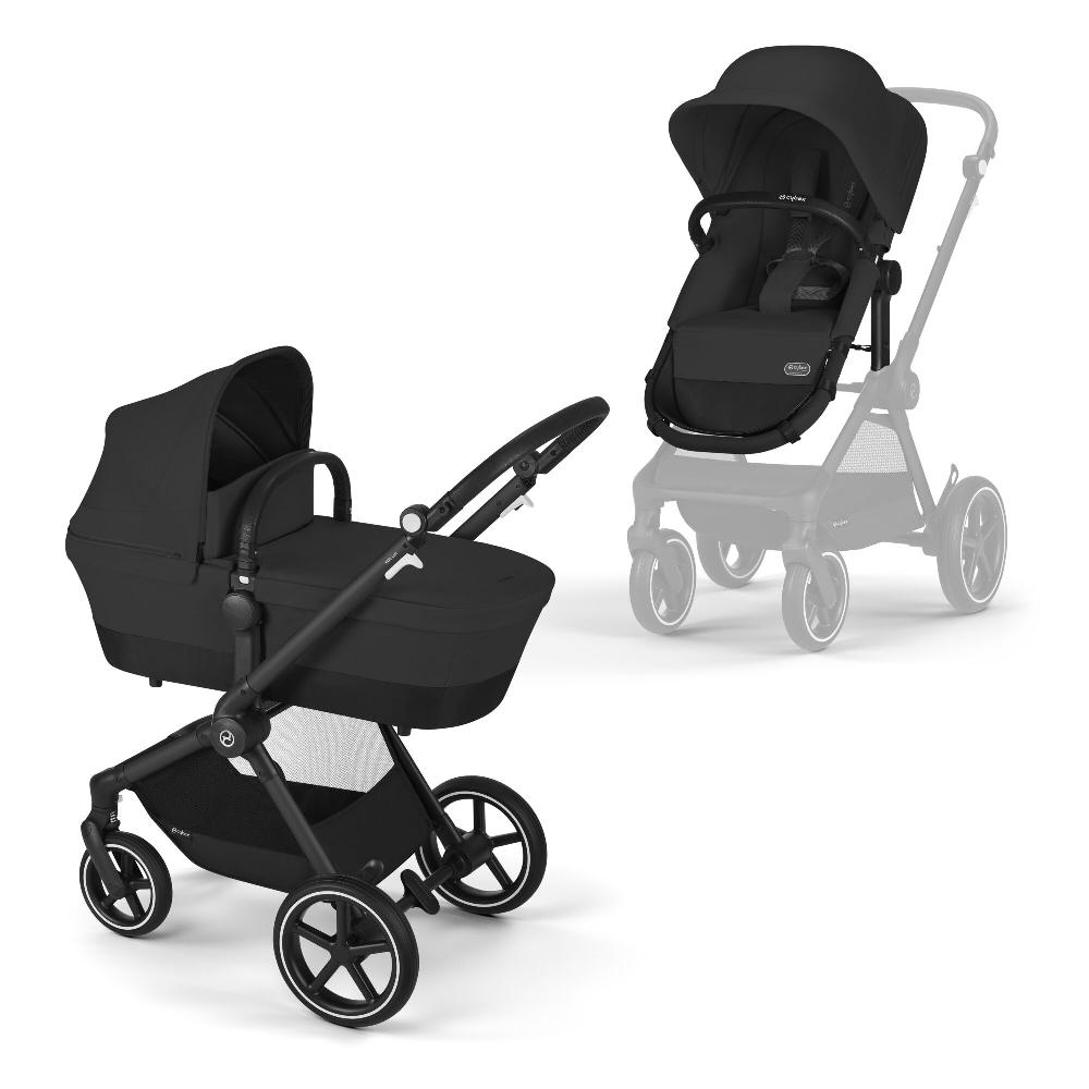 babymarkt 3 in 1 Reisesystem Kombikinderwagen Eos Lux inklusive Babyschale Aton B2 Black Moon Black Letzte 3 Tage