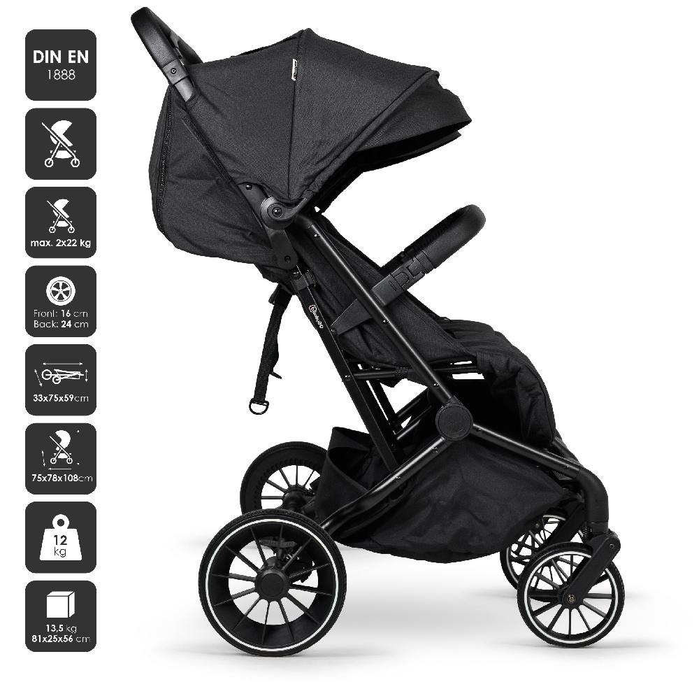 babymarkt Geschwisterbuggy GOTWICE black Letzter Tag
